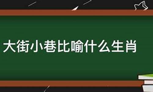 大街小巷昌什么生肖_大街小巷是啥生肖