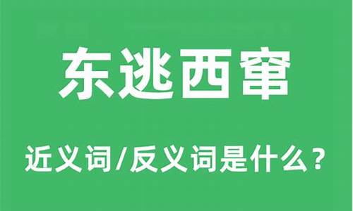 东逃西窜是什么动物生肖_东逃西串还是东逃西窜